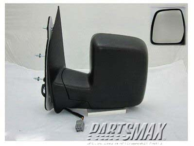 1320 | 2007-2008 FORD E-350 SUPER DUTY LT Mirror outside rear view Power w/o Puddle Lamp | FO1320288|7C2Z17683AA