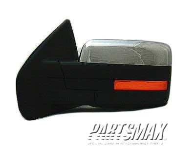 1320 | 2009-2010 FORD F-150 LT Mirror outside rear view Std Type; Power; w/o Puddle Lamp; Heated; w/o Auto Dimmer; Chrome | FO1320355|9L3Z17683GA-PFM