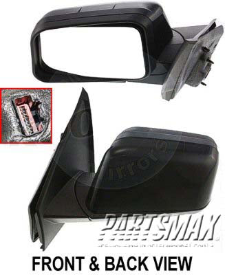 1320 | 2008-2008 FORD EDGE LT Mirror outside rear view Power; Foldaway; w/Memory; w/Puddle Lamp; PTM | FO1320367|8T4Z17683CA