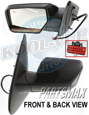 1320 | 2007-2008 FORD EXPEDITION LT Mirror outside rear view Power; Heated; Pwr Folding; w/Memory; w/Puddle Lamp; w/Signal Lamp; PTM | FO1320377|8L1Z17683DA