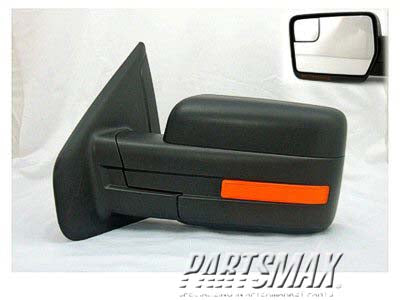 1320 | 2011-2014 FORD F-150 LT Mirror outside rear view Power; Heated; w/o Puddle Lamp; w/Memory; w/Signal; w/o Auto Dimmer; Black | FO1320407|BL3Z17683CA-PFM