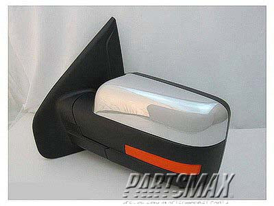 1320 | 2011-2014 FORD F-150 LT Mirror outside rear view Std Type; Power; w/Puddle Lamp; w/Convex; w/o Auto Dimmer; Chrome | FO1320412|BL3Z17683EA-PFM