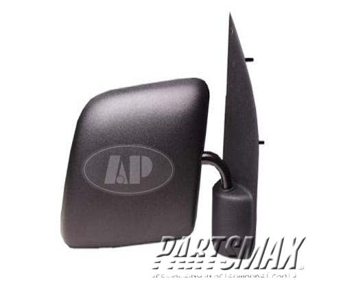 1321 | 1992-1993 FORD E-150 ECONOLINE RT Mirror outside rear view manual foldaway paddle; convex; black | FO1321111|F2UZ17682B