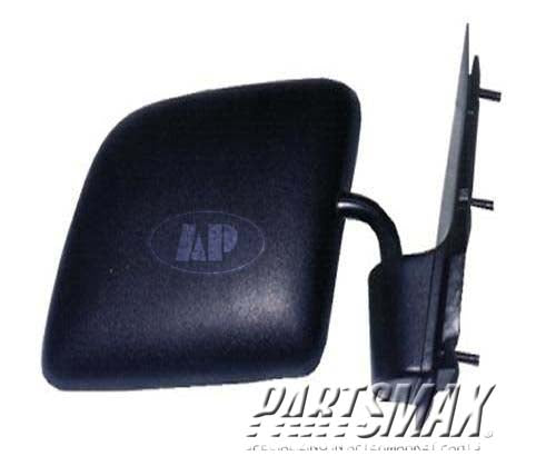 1321 | 1994-2000 FORD E-350 ECONOLINE CLUB WAGON RT Mirror outside rear view manual foldaway paddle; flat; black | FO1321172|F4UZ17682C