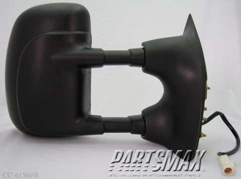 1321 | 1999-2003 FORD F-350 SUPER DUTY RT Mirror outside rear view single-swing telescoping trailer tow; non-heated power remote; to 11/2/02 | FO1321196|1C3Z17682FAA