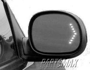 1710 | 1998-1999 FORD F-150 RT Mirror outside rear view power remote; non-heated; w/signal in glass; includes bright cover | FO1321216|FO1321216