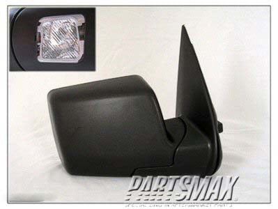 1321 | 2006-2010 FORD EXPLORER RT Mirror outside rear view Power; Heated; w/P/Lamps; One Piece Design; w/Cover; Black; see notes | FO1321270|6L2Z17682CAA