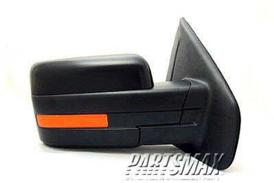 1321 | 2009-2010 FORD F-150 RT Mirror outside rear view Std Type; Power; w/o Puddle Lamp; Heated; PTM | FO1321354|9L3Z17682DBPTM