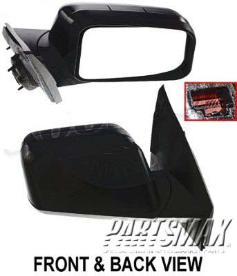 1321 | 2007-2007 FORD EDGE RT Mirror outside rear view Power; Foldaway; w/Memory; w/Puddle Lamp; PTM | FO1321366|7T4Z17682CC