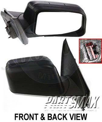 1321 | 2008-2008 FORD EDGE RT Mirror outside rear view Power; Foldaway; w/Memory; w/Puddle Lamp; PTM | FO1321367|8T4Z17682CA
