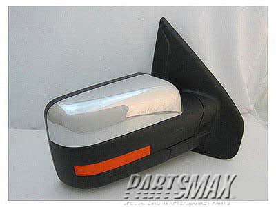 1321 | 2009-2010 FORD F-150 RT Mirror outside rear view Std Type; Power; w/Puddle Lamp; Chrome | FO1321411|9L3Z17682EB