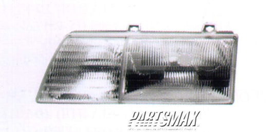 2502 | 1989-1991 FORD TAURUS LT Headlamp assy composite all | FO2500115|E9DZ13008B