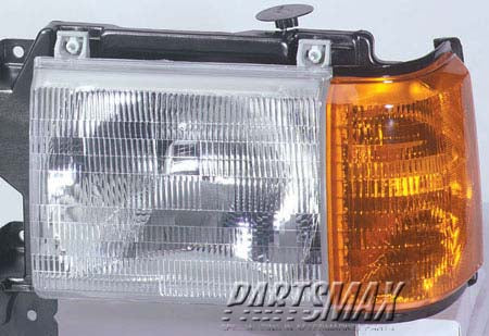 2502 | 1987-1991 FORD BRONCO LT Headlamp assy composite w/o bright trim; includes park lamp | FO2502104|E9TZ13008D