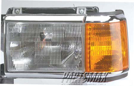 2502 | 1987-1991 FORD BRONCO LT Headlamp assy composite black w/bright trim; includes park lamp | FO2502105|E9TZ13008F