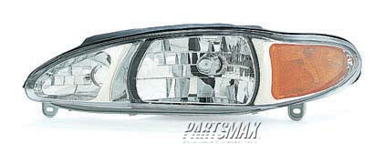 2502 | 1997-2002 FORD ESCORT LT Headlamp assy composite 4dr sedan/4dr wagon | FO2502137|XS4Z13008BA