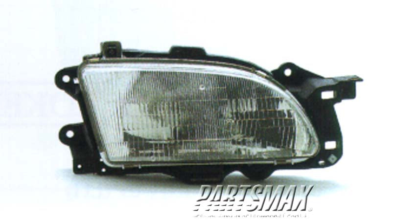 2503 | 1994-1996 FORD ASPIRE RT Headlamp assy composite SE | FO2503144|F4BZ13008C
