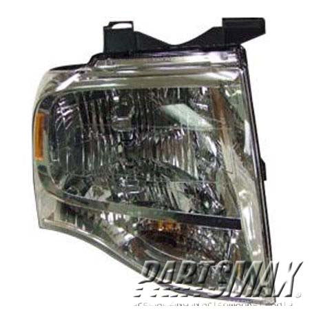 2503 | 2007-2013 FORD EXPEDITION RT Headlamp assy composite w/o Black-Out; Chrome housing; see notes | FO2503226|7L1Z13008AB