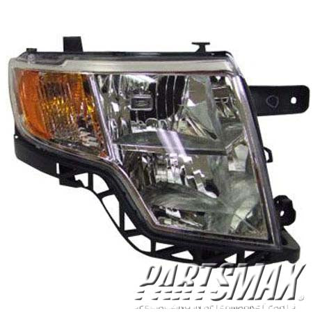 1160 | 2007-2010 FORD EDGE RT Headlamp assy composite SE|SEL|LIMITED | FO2503228|7T4Z13008A