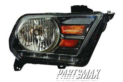 2503 | 2010-2014 FORD MUSTANG RT Headlamp assy composite BASE; Halogen | FO2503281|AR3Z13008A