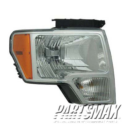 2503 | 2009-2014 FORD F-150 RT Headlamp assy composite XLT|XTR|STX|XL|FX4|KING RANCH|LARIAT|PLATINUM|HARLEY-DAVIDSON; From 3-2-09 | FO2503287|DL3Z13008A