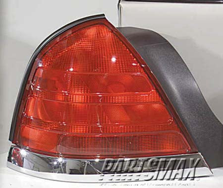 2800 | 2001-2005 FORD CROWN VICTORIA LT Taillamp assy w/o Sport package; w/2 bulb lamp; w/bright molding; w/red lens | FO2800176|XW7Z13405BA