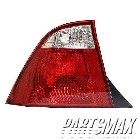 2070 | 2005-2007 FORD FOCUS LT Taillamp assy 4dr sedan; w/o bulb or socket | FO2800188|5S4Z13405AA