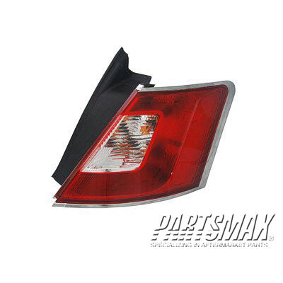 2819 | 2010-2012 FORD TAURUS RT Taillamp lens/housing LIMITED; w/Chrome Trim | FO2819141|BG1Z13404A