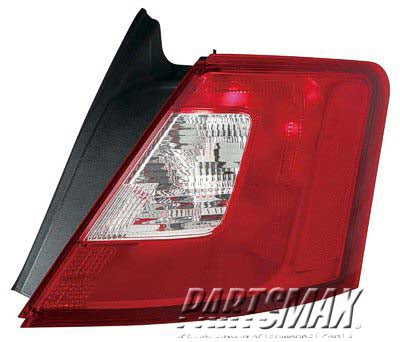 2819 | 2010-2012 FORD TAURUS RT Taillamp lens/housing SE|SEL; w/o Chrome Trime | FO2819149|AG1Z13404E