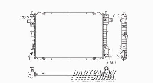 3010 | 1998-2002 LINCOLN TOWN CAR Radiator assembly all | FO3010106|H2MZ8005E