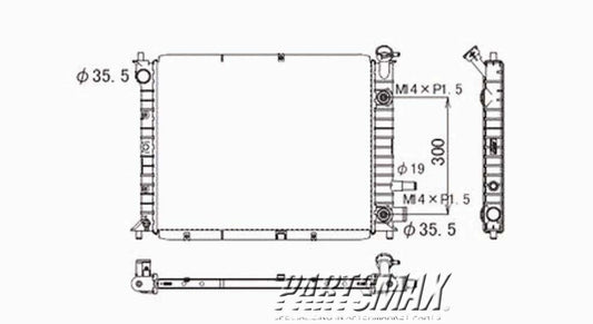 3010 | 1998-2003 FORD ESCORT Radiator assembly 2dr coupe; ZX2 | FO3010109|F8CZ8005AA