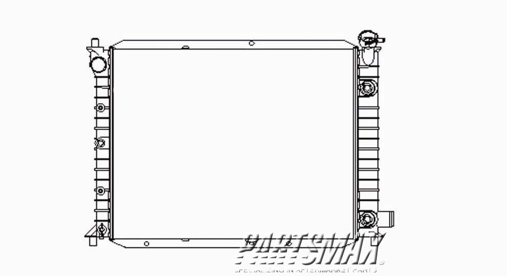 3010 | 1991-2002 FORD ESCORT Radiator assembly 4dr sedan/4dr wagon | FO3010110|F5CZ8005A