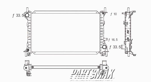 3010 | 2000-2004 FORD FOCUS Radiator assembly w/auto trans | FO3010112|XS4Z8005A