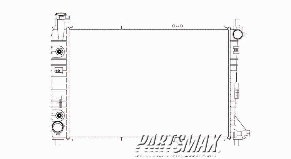 3010 | 1997-2004 FORD MUSTANG Radiator assembly w/V6 engine | FO3010115|1R3Z8005CA