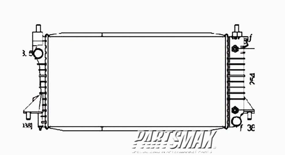 3010 | 1996-2000 MERCURY SABLE Radiator assembly all | FO3010119|H2MZ8005D