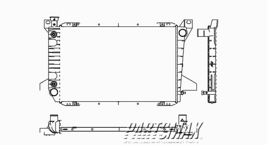 3010 | 1992-1996 FORD F-150 Radiator assembly w/V8 gas engine; w/air cond; w/standard cooling | FO3010135|F2TZ8005DA