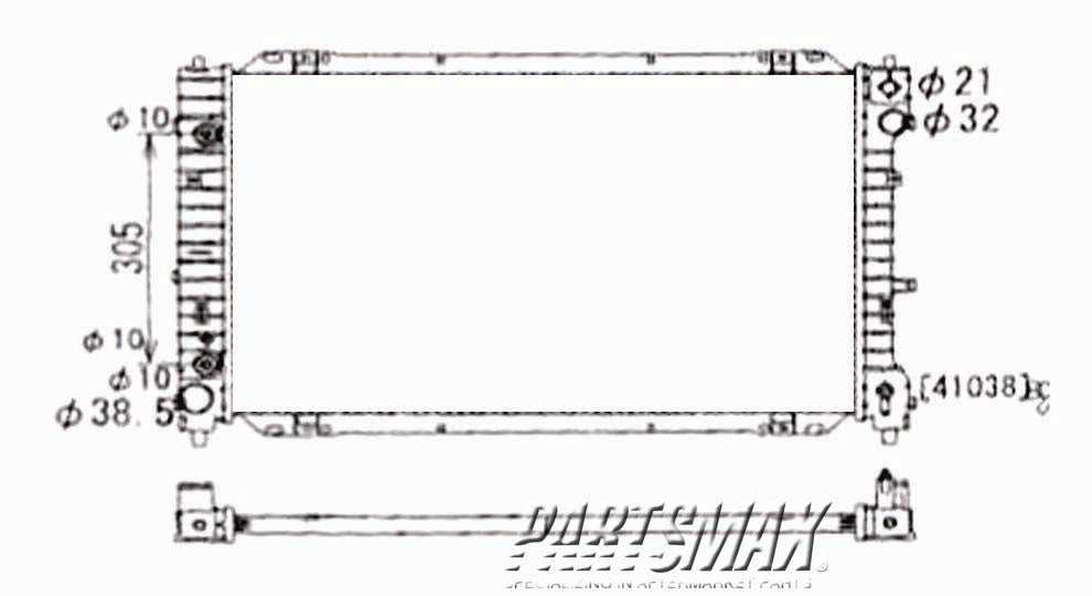 3010 | 2005-2007 MERCURY MARINER Radiator assembly Exc HYBRID; w/V6 engine | FO3010138|H2MZ8005P