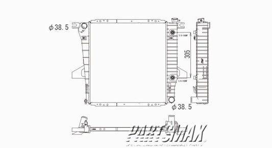 3010 | 1998-2006 FORD RANGER Radiator assembly w/2.5L 4 cyl engine | FO3010161|F87Z8005GA
