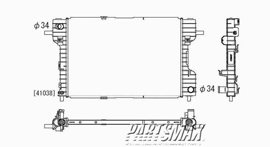3010 | 2005-2007 FORD FIVE HUNDRED Radiator assembly all | FO3010259|5F9Z8005AD