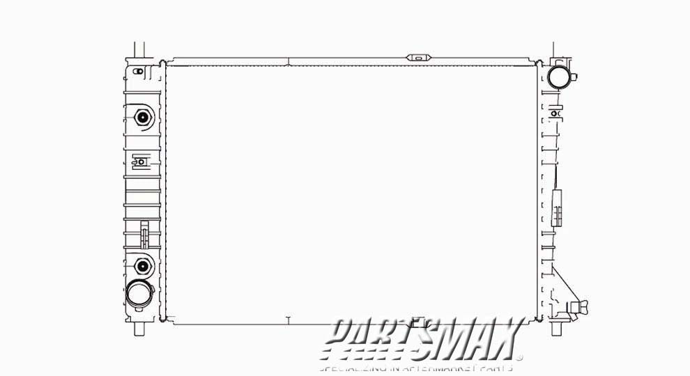 3010 | 2002-2004 FORD MUSTANG Radiator assembly w/4.6L engine; w/auto trans | FO3010263|1R3Z8005AA