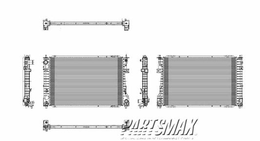 3010 | 2008-2012 FORD ESCAPE Radiator assembly Exc HYBRID; 2.3L|2.5L; From 6/23/2008 | FO3010277|H2MZ8005S