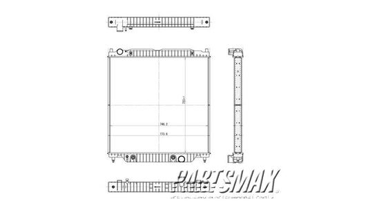 3010 | 2005-2007 FORD F-250 SUPER DUTY Radiator assembly 5.4/6.0/6.8L V8/V10 A/MT | FO3010282|6C3Z8005DA