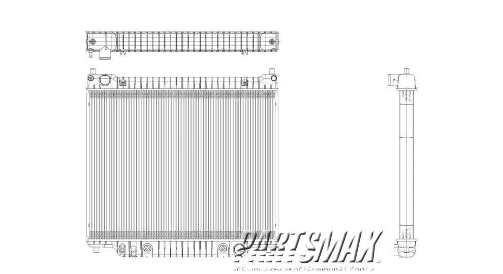 3010 | 2008-2014 FORD E-450 SUPER DUTY Radiator assembly 5.4L; From 12-3-07 | FO3010284|9C2Z8005E