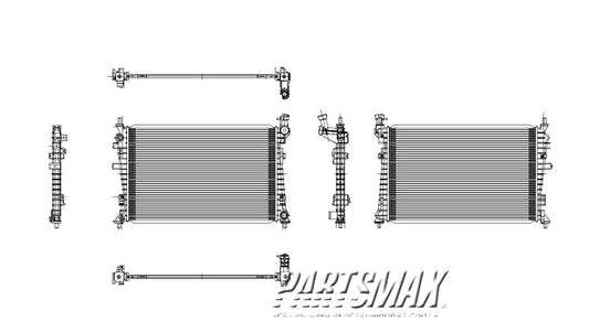 3010 | 2008-2011 FORD FOCUS Radiator assembly 2.0L; A/T | FO3010286|H2MZ8005AB