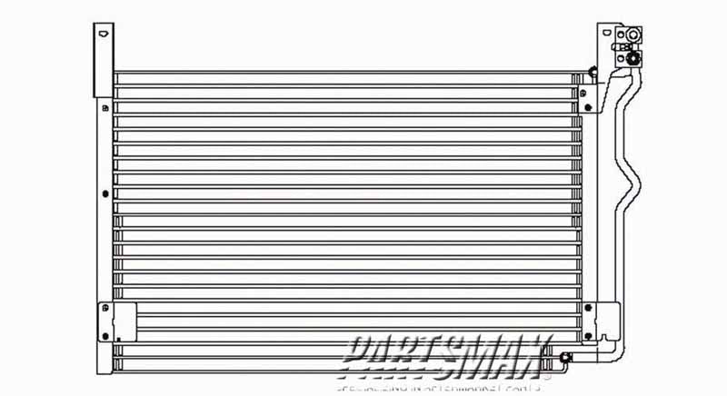 3030 | 2003-2005 MERCURY GRAND MARQUIS Air conditioning condenser all | FO3030189|3W1Z19712AC