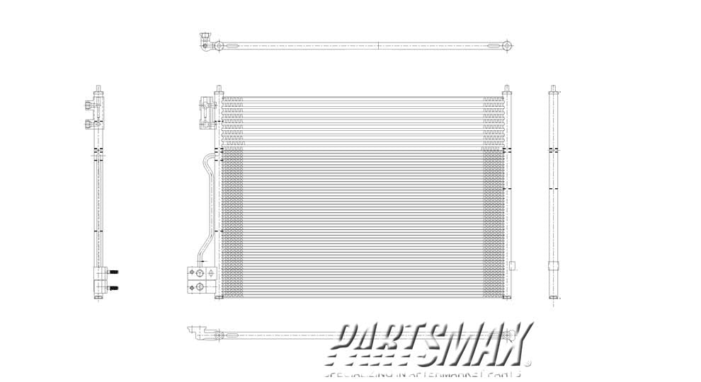 3030 | 2006-2011 LINCOLN TOWN CAR Air conditioning condenser all | FO3030204|BW7Z19712A