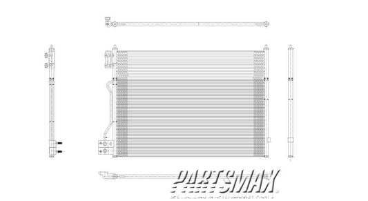 3030 | 2006-2011 LINCOLN TOWN CAR Air conditioning condenser all | FO3030204|BW7Z19712A