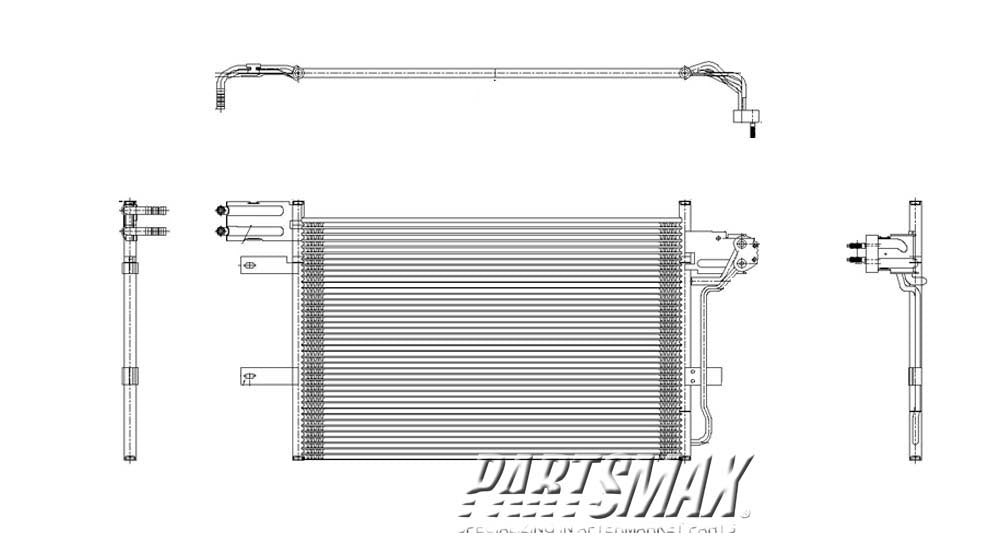 3030 | 2009-2012 LINCOLN MKS Air conditioning condenser 3.7L | FO3030216|BG1Z19712A