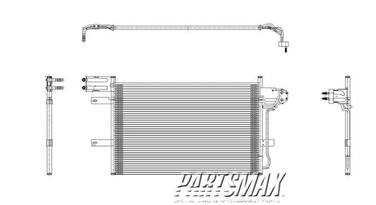 3030 | 2009-2012 FORD FLEX Air conditioning condenser 3.5L | FO3030216|BG1Z19712A