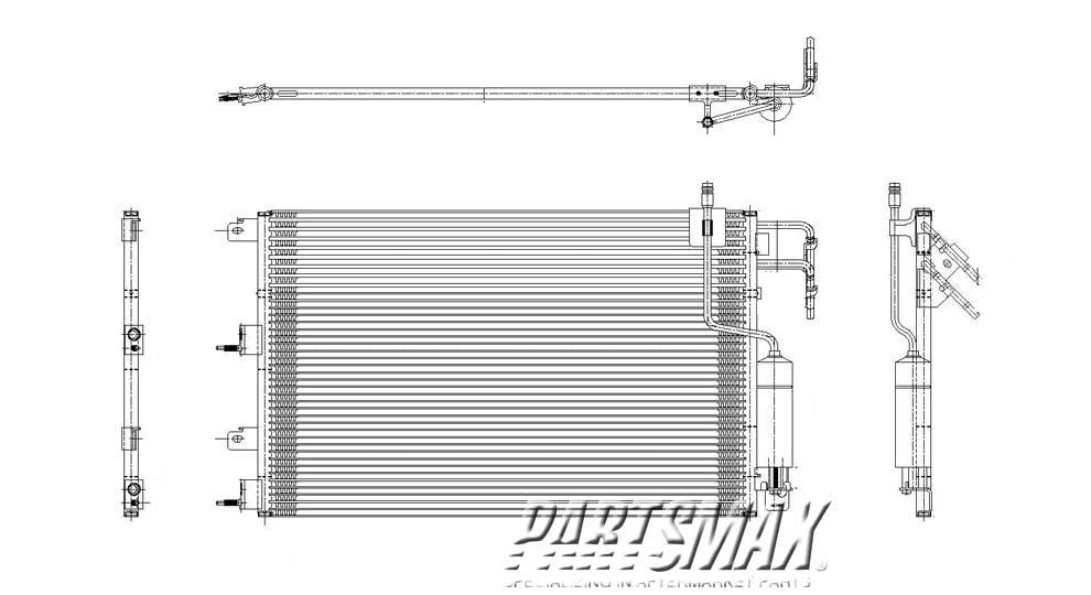 2910 | 2008-2011 FORD FOCUS Air conditioning condenser w/automatic trans | FO3030218|AS4Z19712A