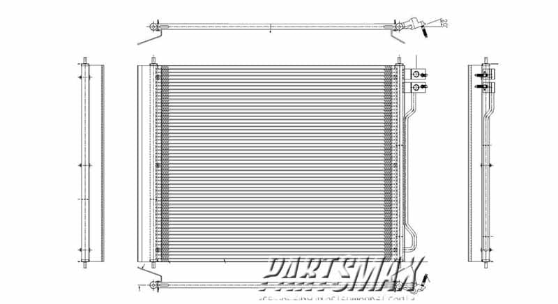 3030 | 2008-2014 FORD E-350 SUPER DUTY Air conditioning condenser 4.6L/5.4L/6.8L | FO3030220|9C2Z19712B